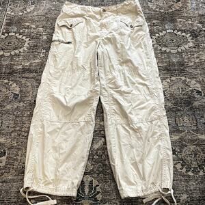 Anthropologie Barrel Mid Rise Pants Lightweight Tan Women's Size 28